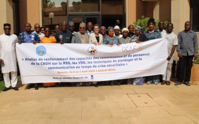 La CNDH forme ses commissaires et personnel sur la RSS, les VBG et les techniques de plaidoyer et de communication en temps de crise sécuritaire